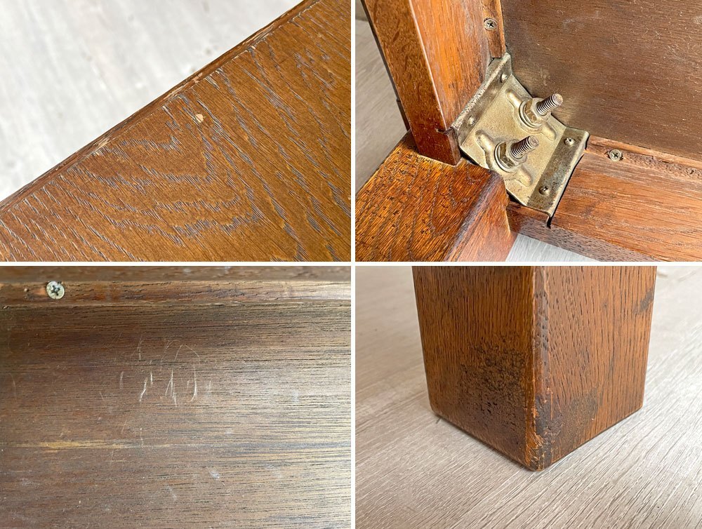 ♪ ダックス DUX ナラ無垢材 ダイニングテーブル W121cm ハンドメイド家具の画像10