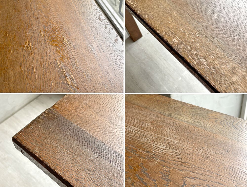 ♪ ダックス DUX ナラ無垢材 ダイニングテーブル W121cm ハンドメイド家具の画像9