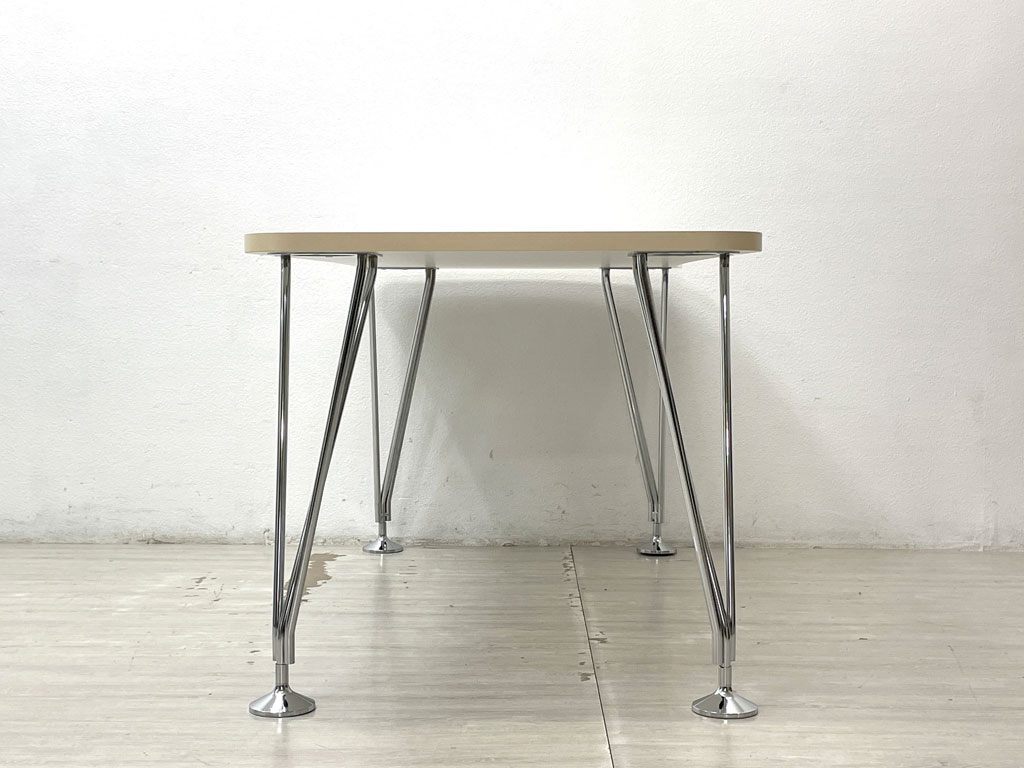 ● カルテル Kartell マックステーブル MAX TABLE ホワイト ミーティングテーブル 固定脚 フェルーチョ・ラヴィアーニ 定価￥197,500- B_画像3