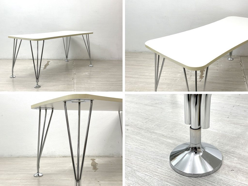 ● カルテル Kartell マックステーブル MAX TABLE ホワイト ミーティングテーブル 固定脚 フェルーチョ・ラヴィアーニ 定価￥197,500- C_画像7