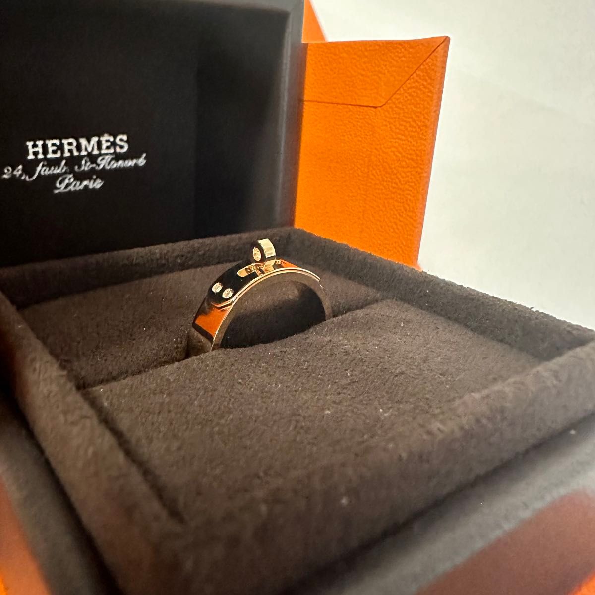 HERMES エルメス  リング 《ケリー》 PM ピンクゴールド 53号