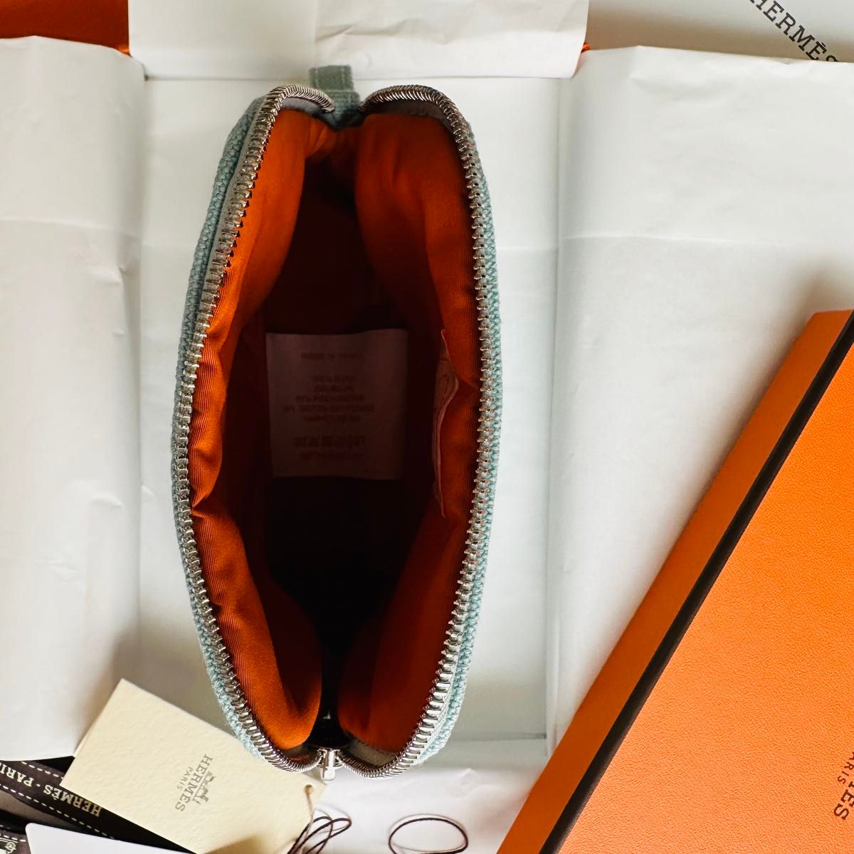 HERMES ポーチ 《ボリード》 ミニミニ 限定色 ユーカリプテュス HERMES ポーチ 《ボリード》 ミニミニ 限定色 ユーカリプテュス