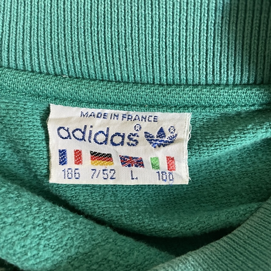 adidas アディダス 長袖ポロシャツ 襟付き プルオーバー メンズ フランス製 80s ヴィンテージ_画像3