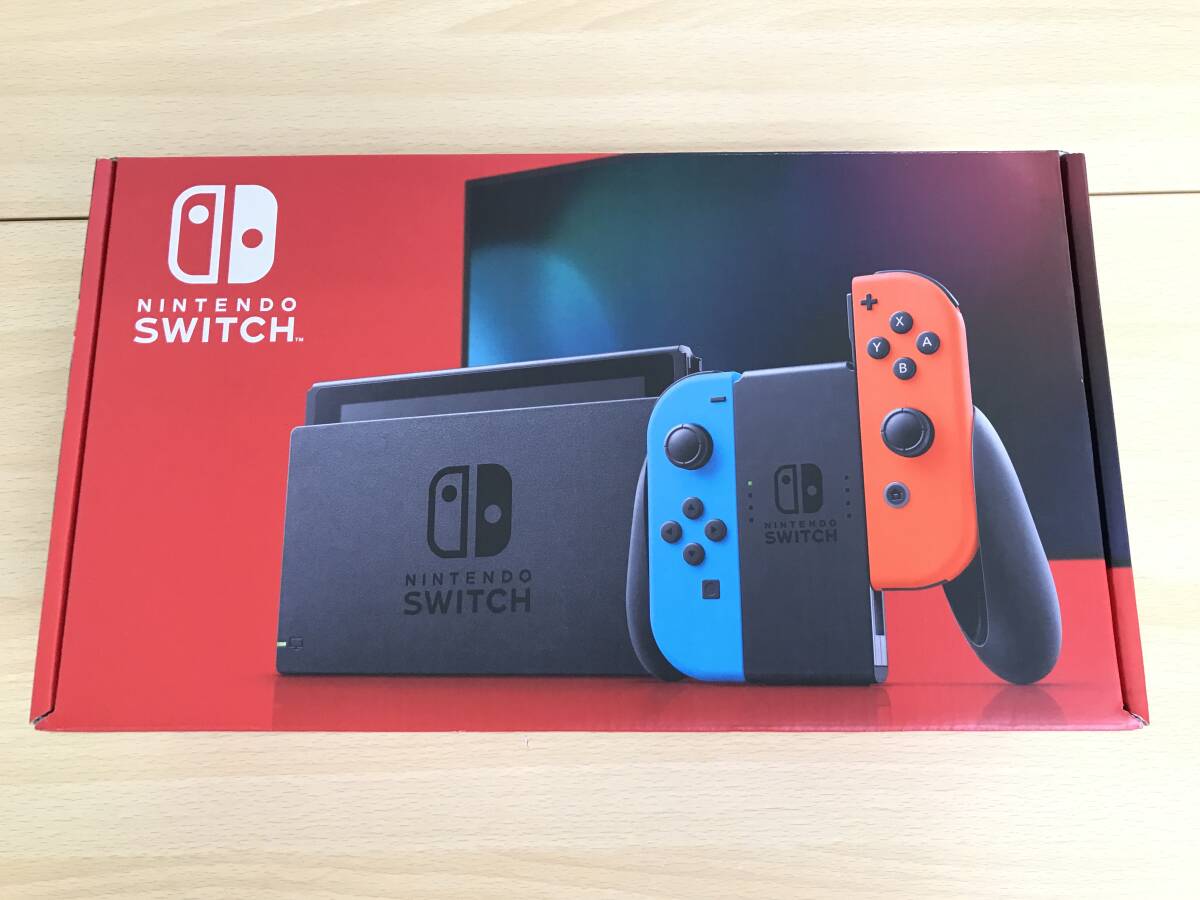 070(27-21) 1円スタート 未使用 Nintendo Switch ニンテンドースイッチ 本体 新型 ネオンブルー・ネオンレッド (外箱旧タイプ）