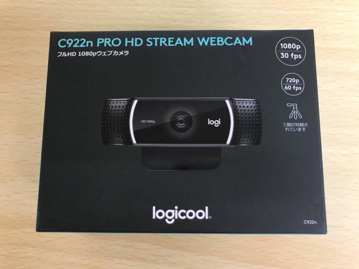 165(3-40) 未開封 logicool C922nPRO HD ストリーム ウェブカメラ フルHD 1080p STREAM WEBCAM_画像1