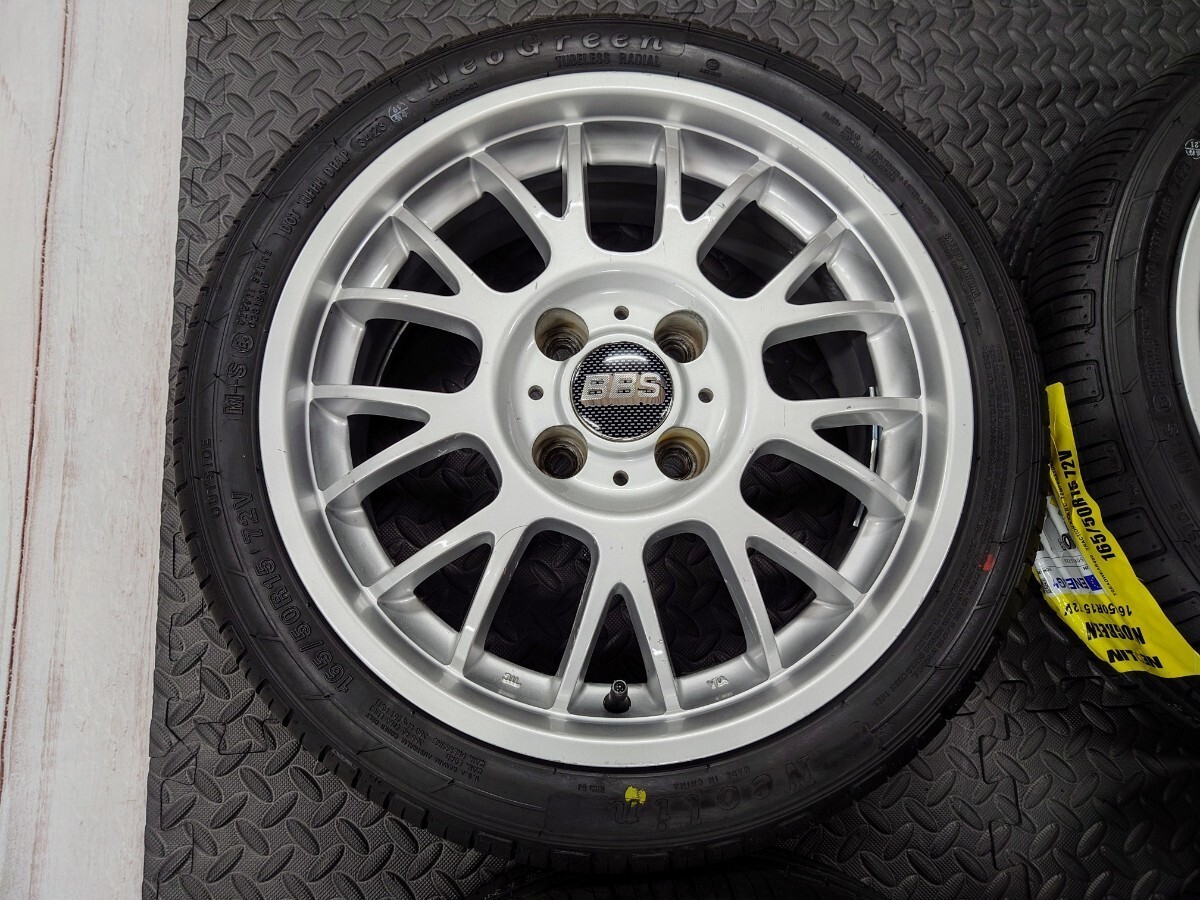 新品タイヤ S-HOLD MESH 15インチ 6J +38 4穴 PCD100 165/50R15 2023年 軽トラ 軽自動車 エブリィ ラパン エッセ ワゴンR BBS風 RG-R RG-F_画像4