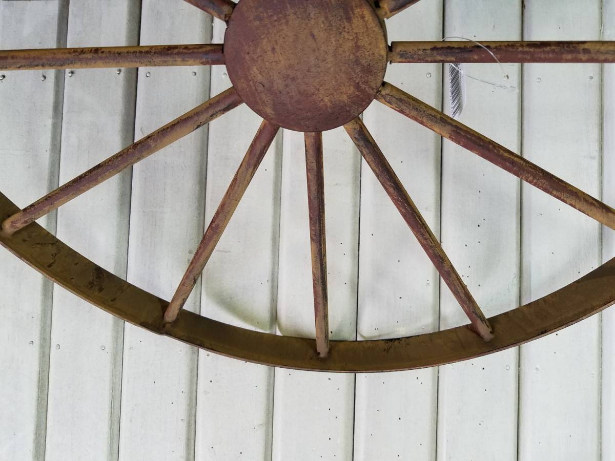 * prompt decision [ iron wheel M Brown approximately φ50cmx3cm alh01-m50]* garden accent objet d'art accessory interior wheel a