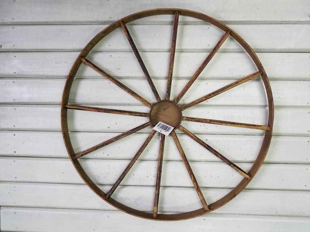 * prompt decision [ iron wheel M Brown approximately φ50cmx3cm alh01-m50]* garden accent objet d'art accessory interior wheel a