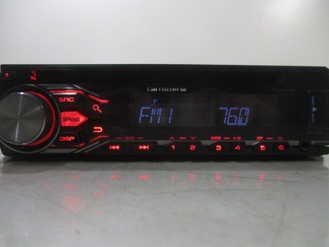 carrozzeria カロッツェリア 1DIN CDプレーヤー DEH-4200 CD USB AUX チューナー 動作確認済み 中古_画像6