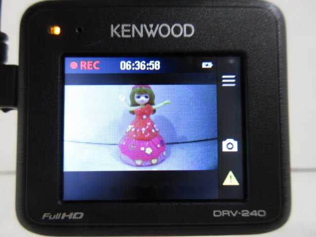 KENWOOD ケンウッド ドライブレコーダー DRV-240 2019年製 microSD 8GB付き 動作確認済み 中古_画像8