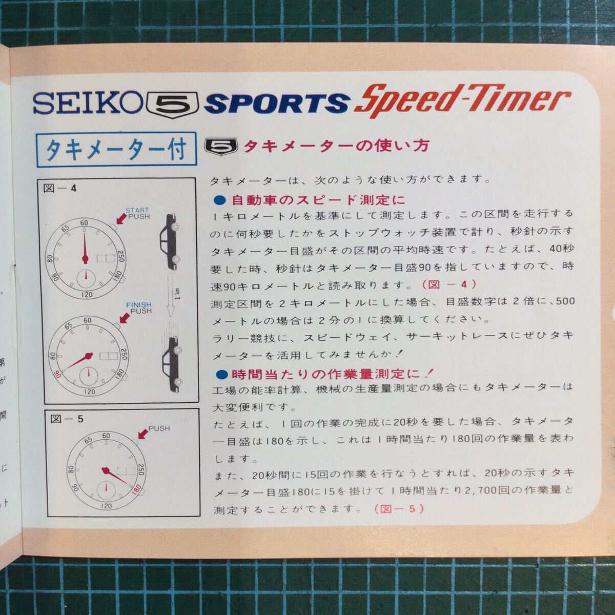 セイコー ファイブスポーツ スピードタイマー 説明書 SEIKO 5SPORTS Speed Timerの画像4