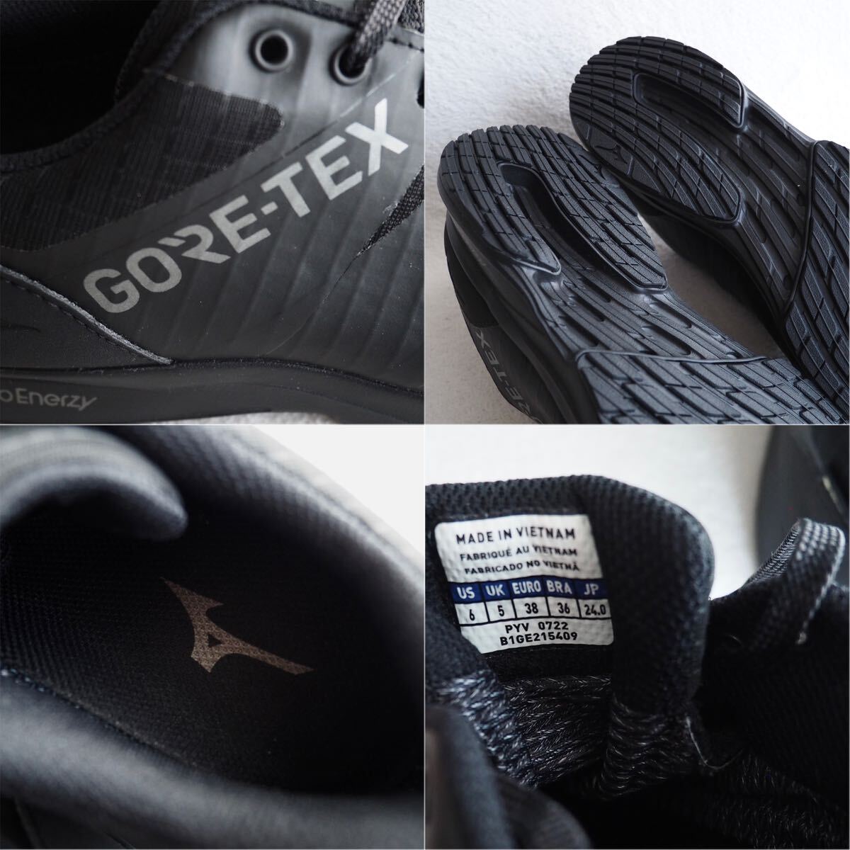 [ new goods ] MIZUNO Mizuno GORE-TEX Gore-Tex waterproof light weight ME-05 GTX walking shoes walking sneakers black black 24cm