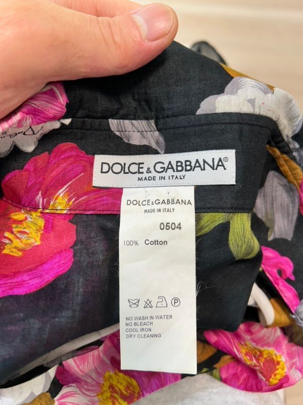 K0012★4 近年モデル DOLCE&GABBANA ドルチェ&ガッバーナ ドルガバ レディース シースルー 総柄 シャツ ブラウス トップス 38size_画像6