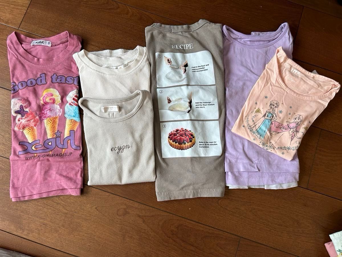 110cm 春夏服 まとめ売り キャップ 半袖 Tシャツ 長袖 女の子 トップス スカッツ