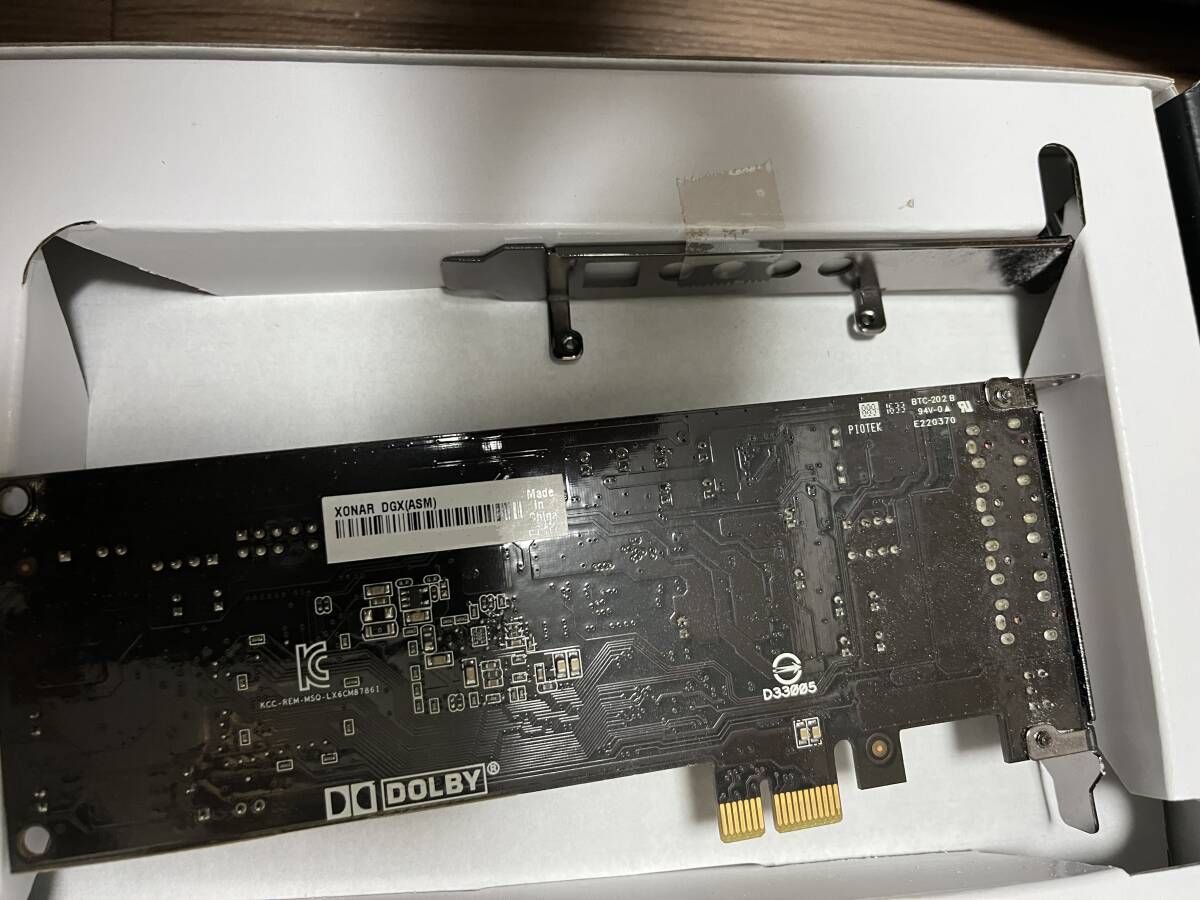 ASUS XONAR DGX PCI-e 5.1ch サラウンドサウンドカード ジャンク扱いの画像3