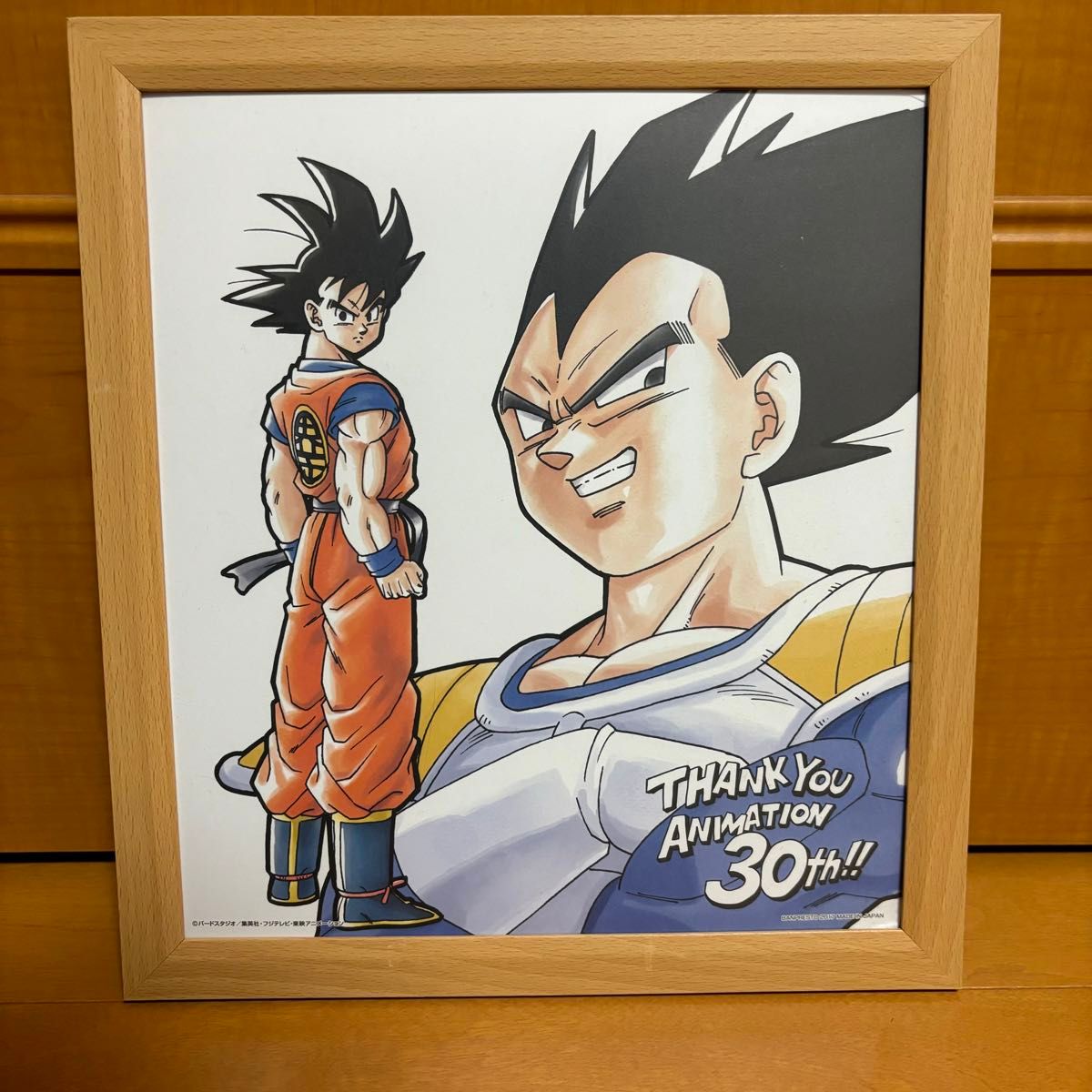 希少 激レア ドラゴンボール 30周年記念色紙 孫悟空&べジータ 鳥山明