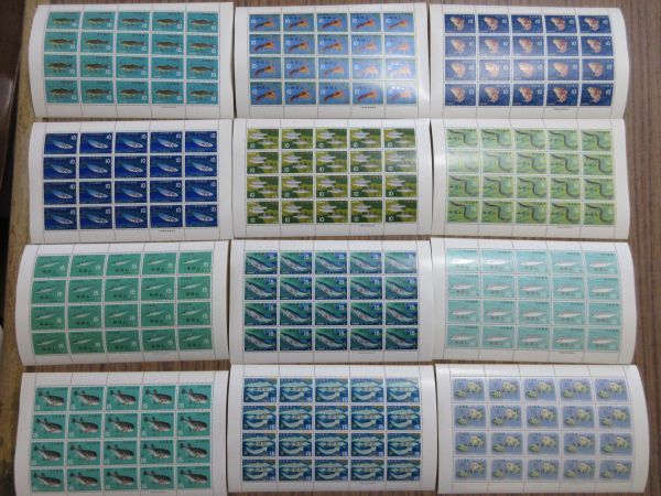 ●見本（みほん）切手シートコレクション（魚シリーズシート12種完）の画像1