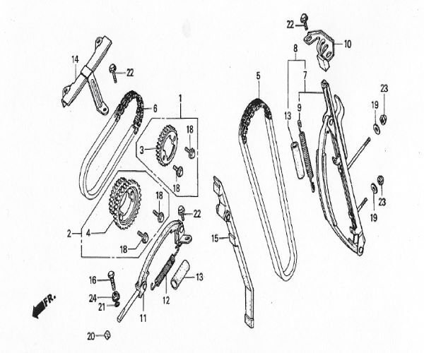 ホンダ CB750F カムチェーン テンショナー Cam Chain Tensioner HONDA メーカー純正品 JDM OEM_画像2