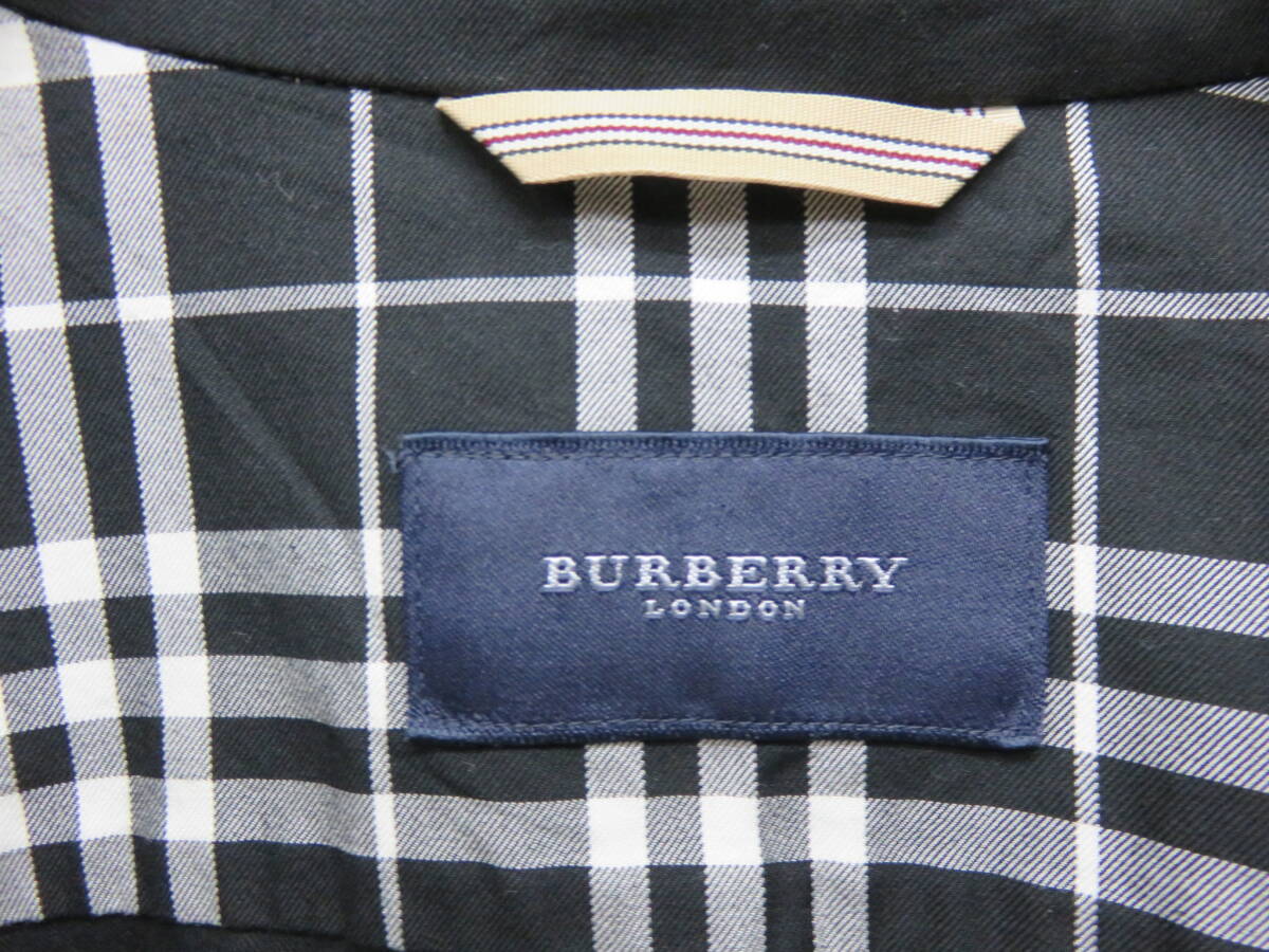 BURBERRY　LONDON　バーバリー コート　コットン　カバーオール　ノバチェック　メンズ　ブラック　Mサイズ_画像4