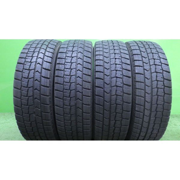 ☆::送料無料::☆ダンロップ WINTER MAXX WM02 165/60R15 4本SET■2019年製9分山スタッドレス■中古 溝にひび割れあり■帯広市手渡し可_画像1