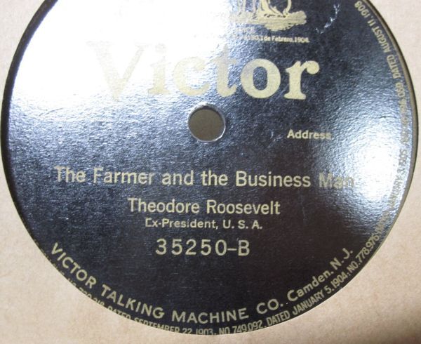 12''SP 米国盤 セオドア ルーズベルトTheodore Roosevelt(1912演説)なぜトラストとボスは進歩党に反対するのか/農夫とビジネスマン 240402の画像5