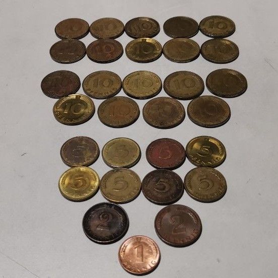 ！31日までの価格！ドイツ ペニヒ 30枚セット 西ドイツ 旧硬貨  古銭