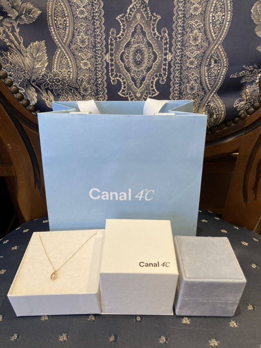 新品 正規品 canal4℃ カナルヨンドシー ネックレス k10 ダイヤモンド 7粒 箱 ケース 紙袋 リボン ゴールド プレゼント ダイア_画像10