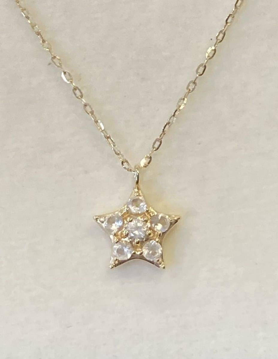  Vendome Aoyama VENDOME necklace K10PG accessory star diamond box paper bag Star 