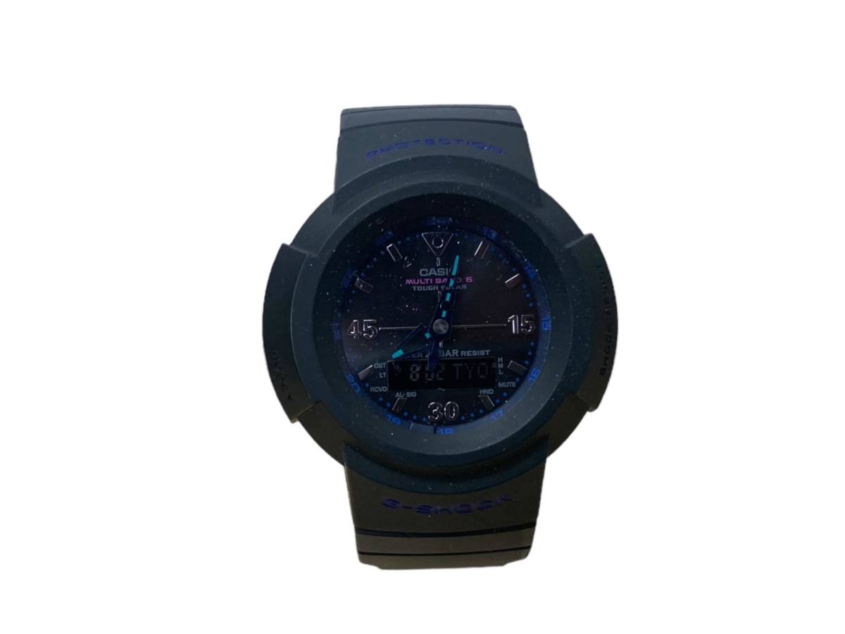 CASIO (カシオ) G-SHOCK Gショック デジアナ腕時計 電波ソーラー バーチャルブルーシリーズ AWG-M520VB ブラック メンズ/027