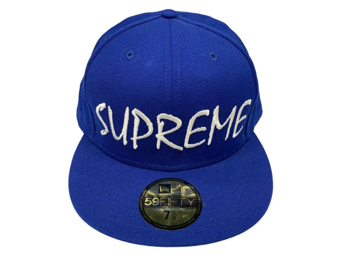 Supreme (シュプリーム) × NEWERA ニューエラ 13SS FTP CAP ベースボールキャップ 帽子 7 5/8 ブルー メンズ/009_画像1