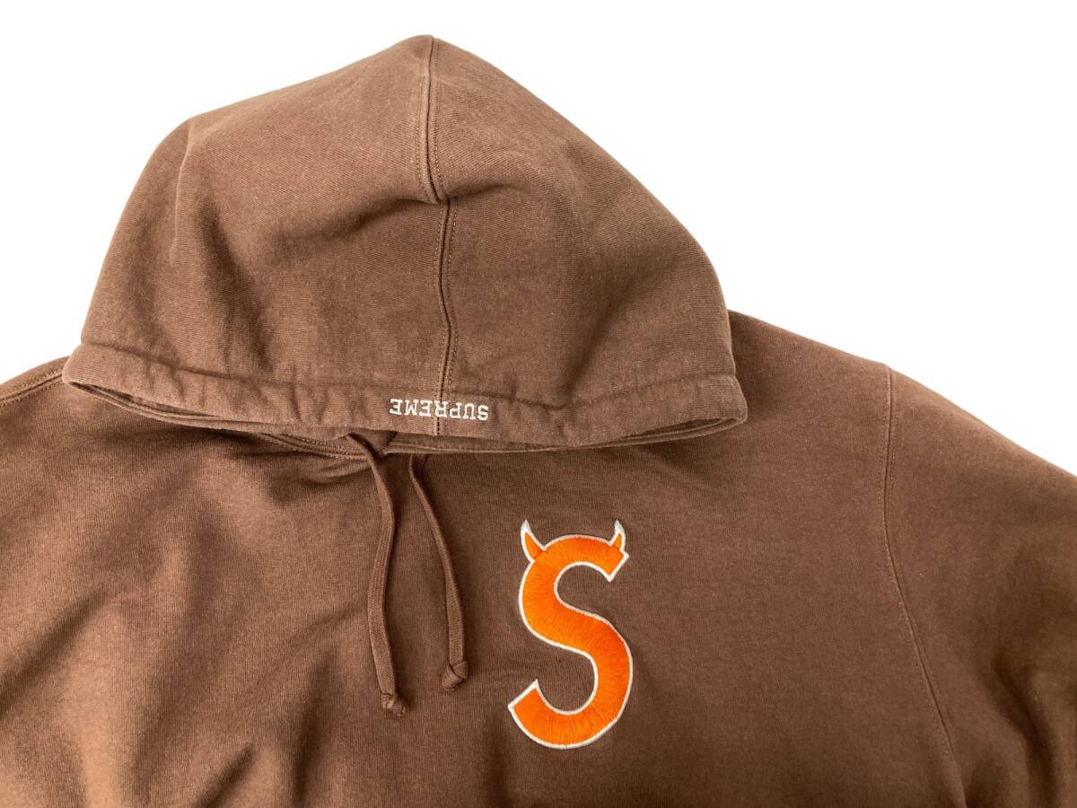 Supreme (シュプリーム) 22AW S Logo Hooded Sweatshirt Sロゴ フード スウェット パーカー 裏起毛 XL ブラウン メンズ/028_画像6