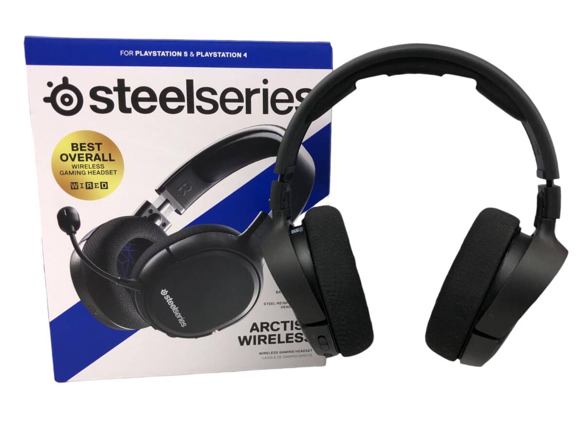 steelseries (スティールシリーズ) Arctis 1 Wireless 密閉型 ワイヤレス ゲーミングヘッドセット HS-00021 ブラック 家電/025