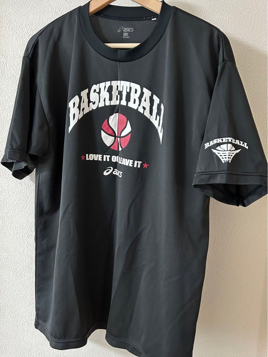 asics アシックス バスケットボール Tシャツ ブラック Oサイズ【美品】
