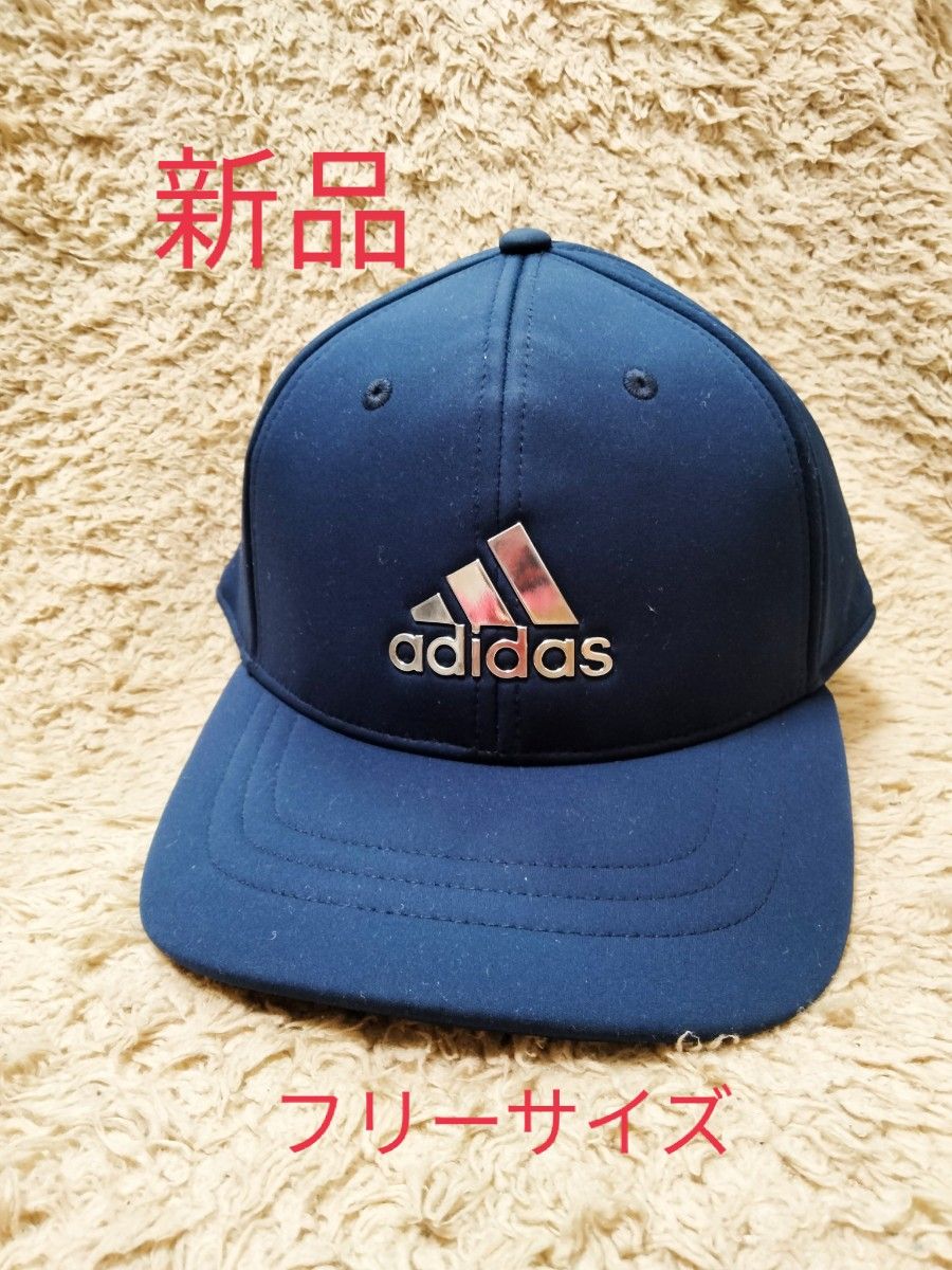 新品 adidas GOLF アディダス ゴルフ キャップ メタルロゴ 帽子 防寒