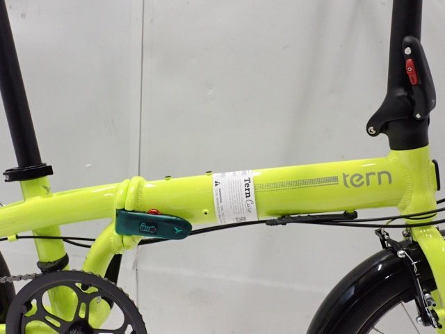 【未走行】TERN ターン LINK D8 折り畳み自転車 ミニベロ セーフティイエロー 20インチ 8速 配送/来店引取可 ∩ 6DC93-13の画像3