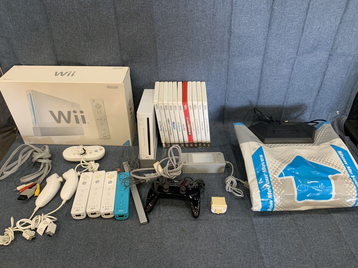 17【まとめ売り】Nintendo 任天堂 ニンテンドー Wii RVL -001（JPN）マリオ WiiFit wiiSports ごの画像1