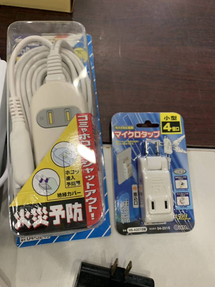 12【まとめ売り】電源タップ 延長コード 未開封あり約6kg ご_画像5