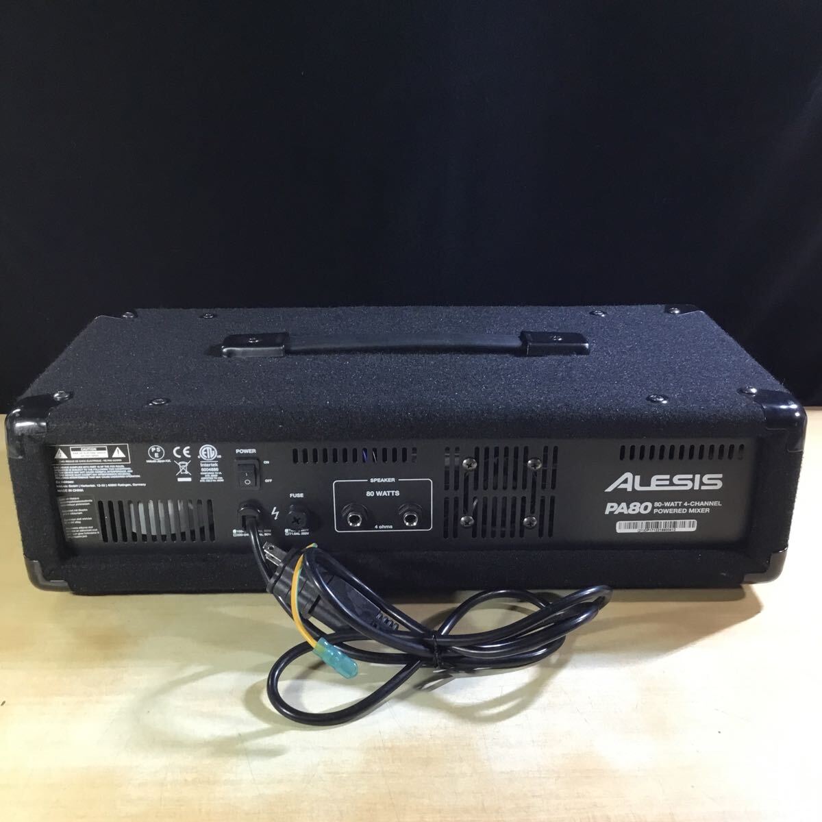 【送料無料】(031561G) ALESIS PA80 4Ω80W 4ch パワードミキサー 通電確認済 中古品_画像7