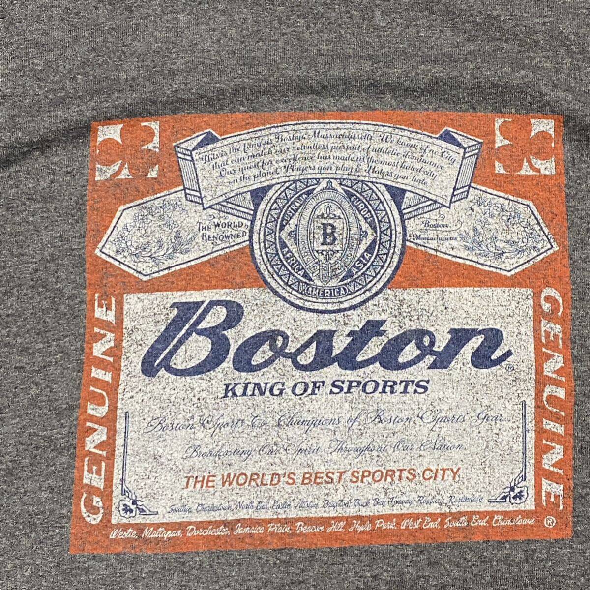 【ご当地Tシャツ】BOSTON SOUVENIR Tシャツ/ボストンスーベニアTシャツ/グレー/バドワイザーサンプリング L/XL_画像4