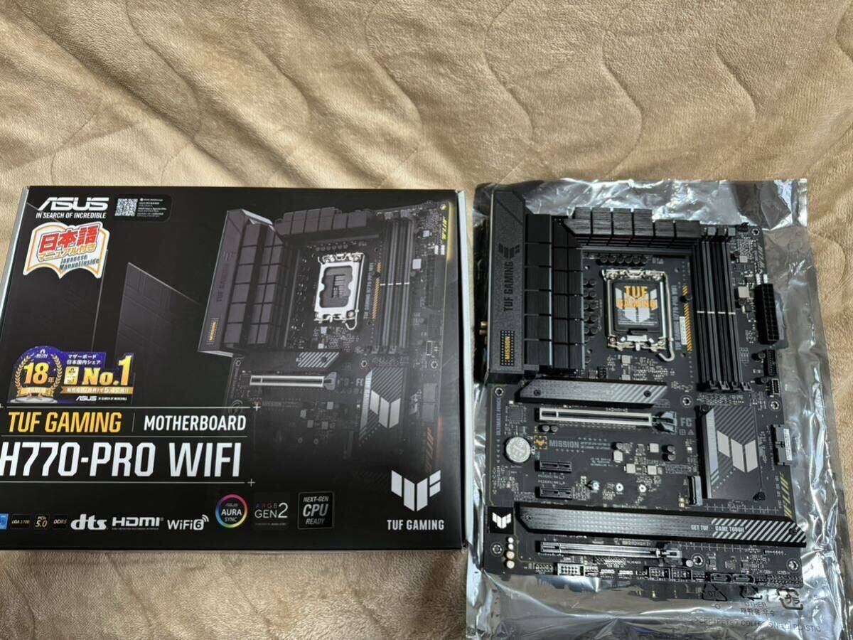 ASUS TUF GAMING H770-PRO WIFI (LGA1700 DDR5 ATX マザーボード) 中古 極美品 使用期間1カ月_画像2