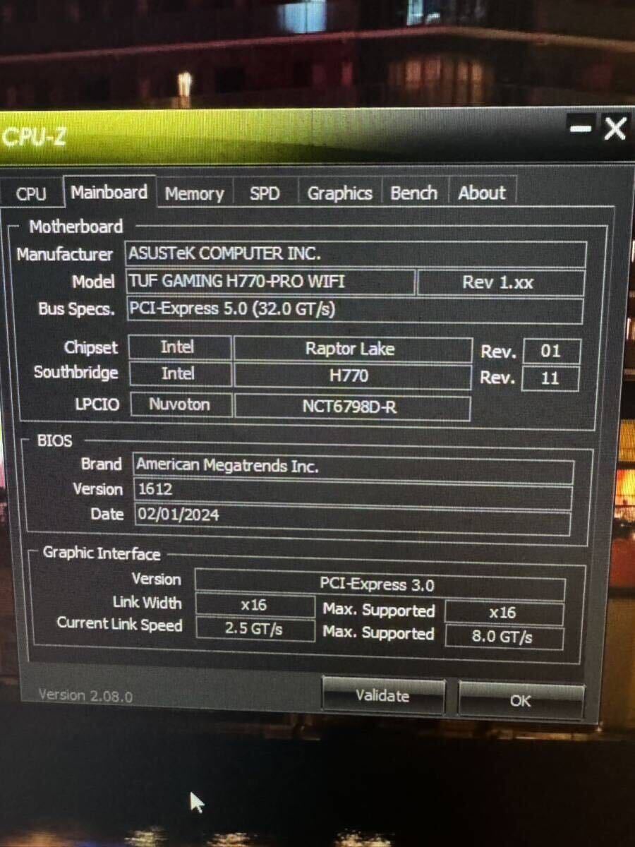 ASUS TUF GAMING H770-PRO WIFI (LGA1700 DDR5 ATX マザーボード) 中古 極美品 使用期間1カ月_画像10