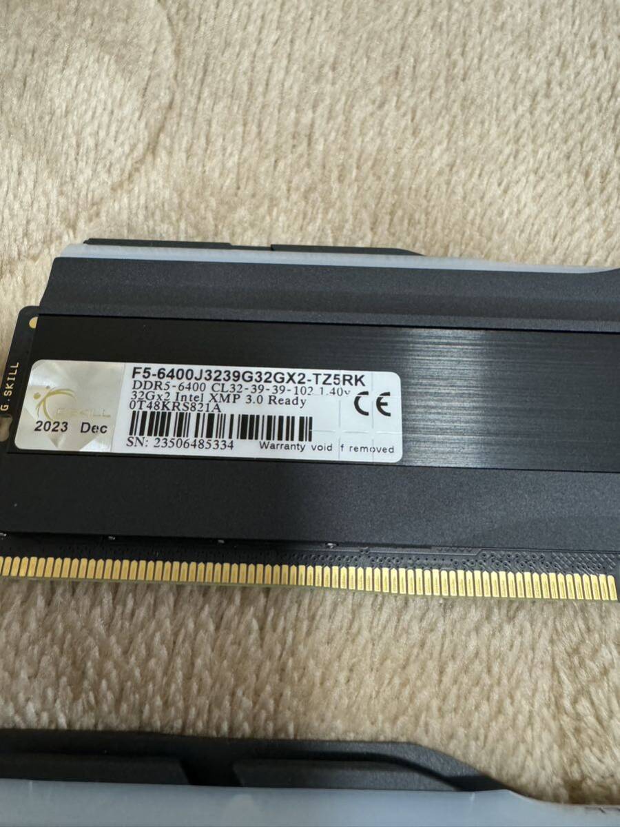 G.SKILL メモリ F5-6400J3239G32GX2-TZ5RK [Trident Z5 RGB 64GB (32GBx2) (PC5-51200 (DDR5-6400] 中古 極美品_画像4
