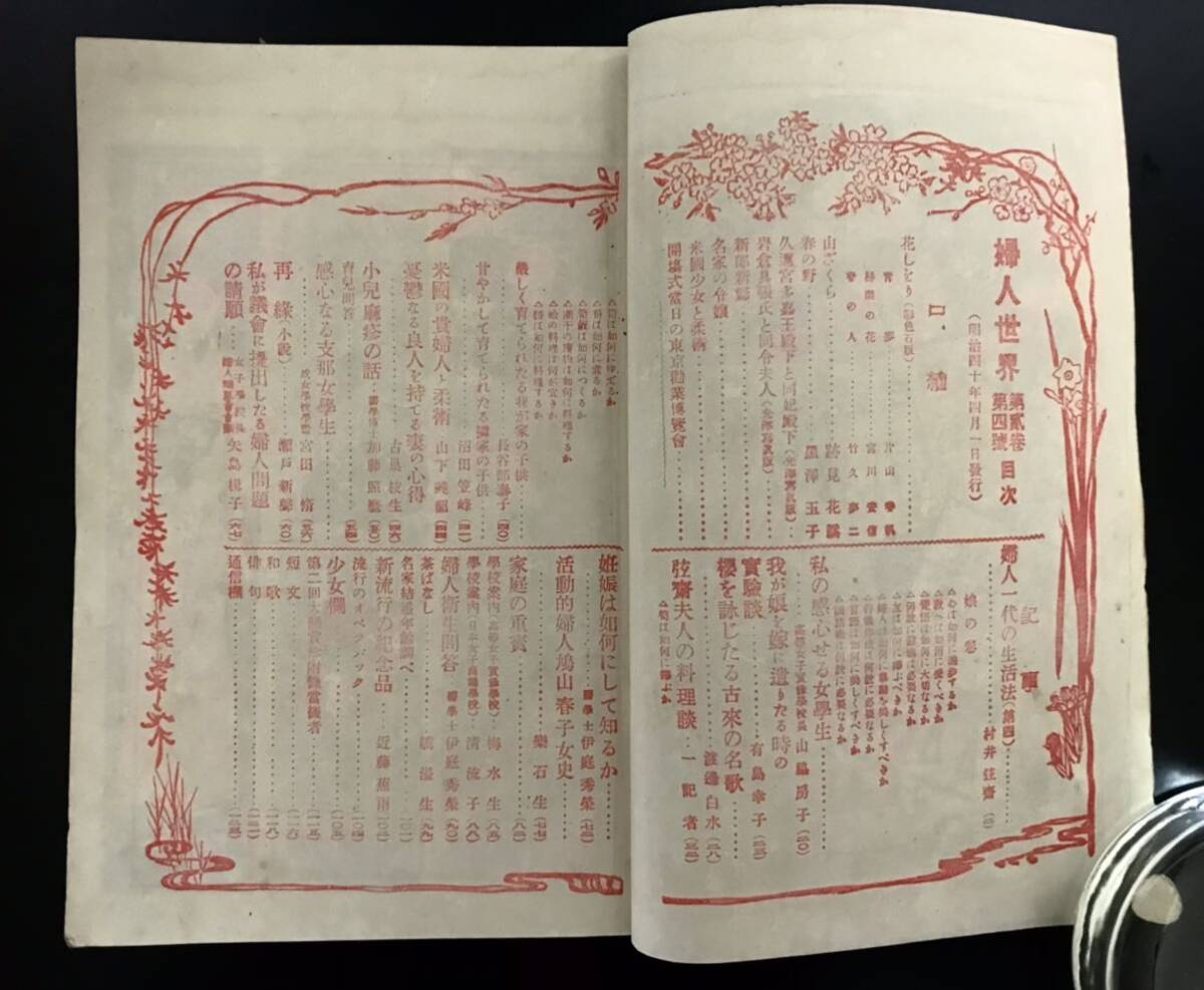 即決★明治時代　婦人世界　明治40年　第二巻　第四号　レトロ　古本　古書　古文書　和書　実業之日本社_画像3