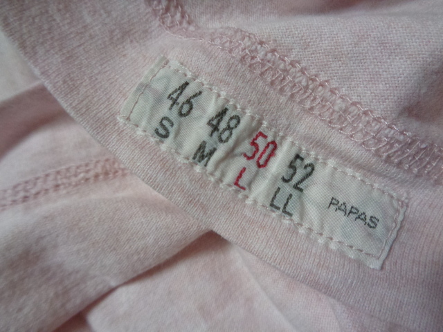 パパス Papas ポロシャツ L ピンク系 半袖 コットン 日本製 メンズ_画像9
