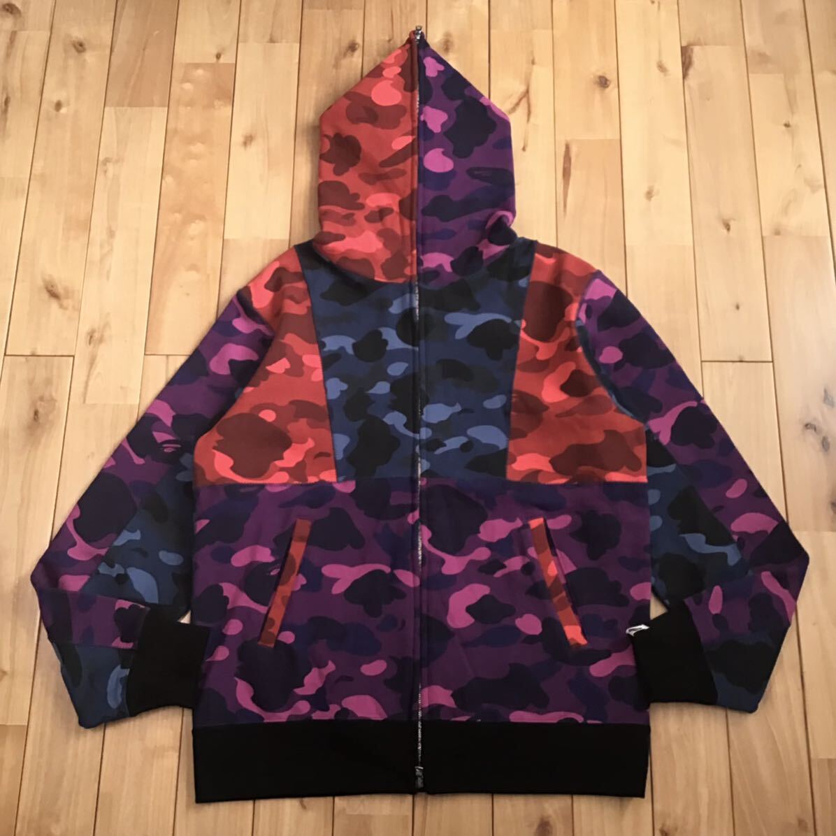☆XL☆ Crazy color camo フルジップ パーカー a bathing ape ☆XL☆ Crazy color camo フルジップ パーカー a bathing ape