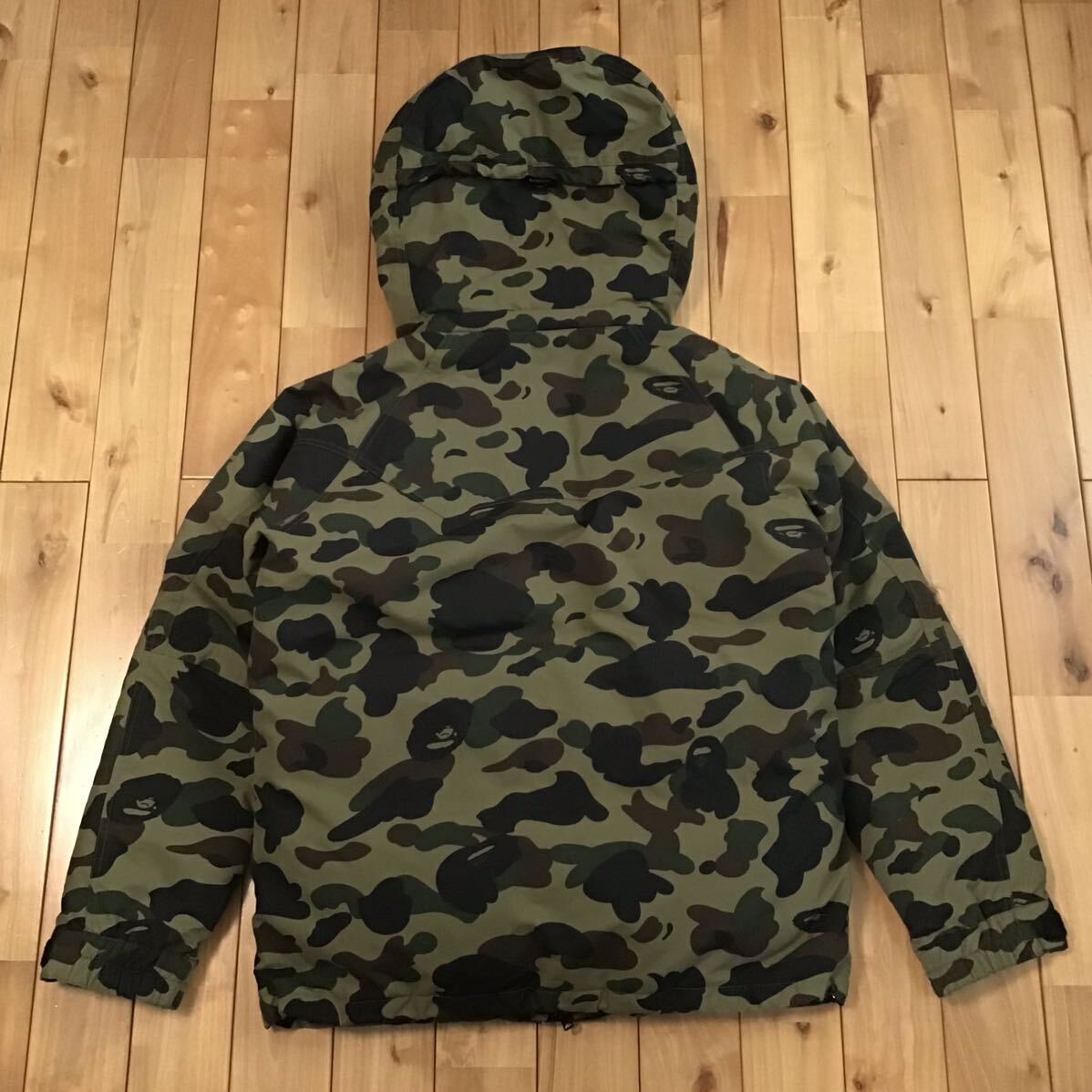 SNOW BOARD DOWN JACKET Mサイズ 1st camo green a bathing ape BAPE エイプ ベイプ アベイシングエイプ スノボ ダウンジャケット z167_画像3