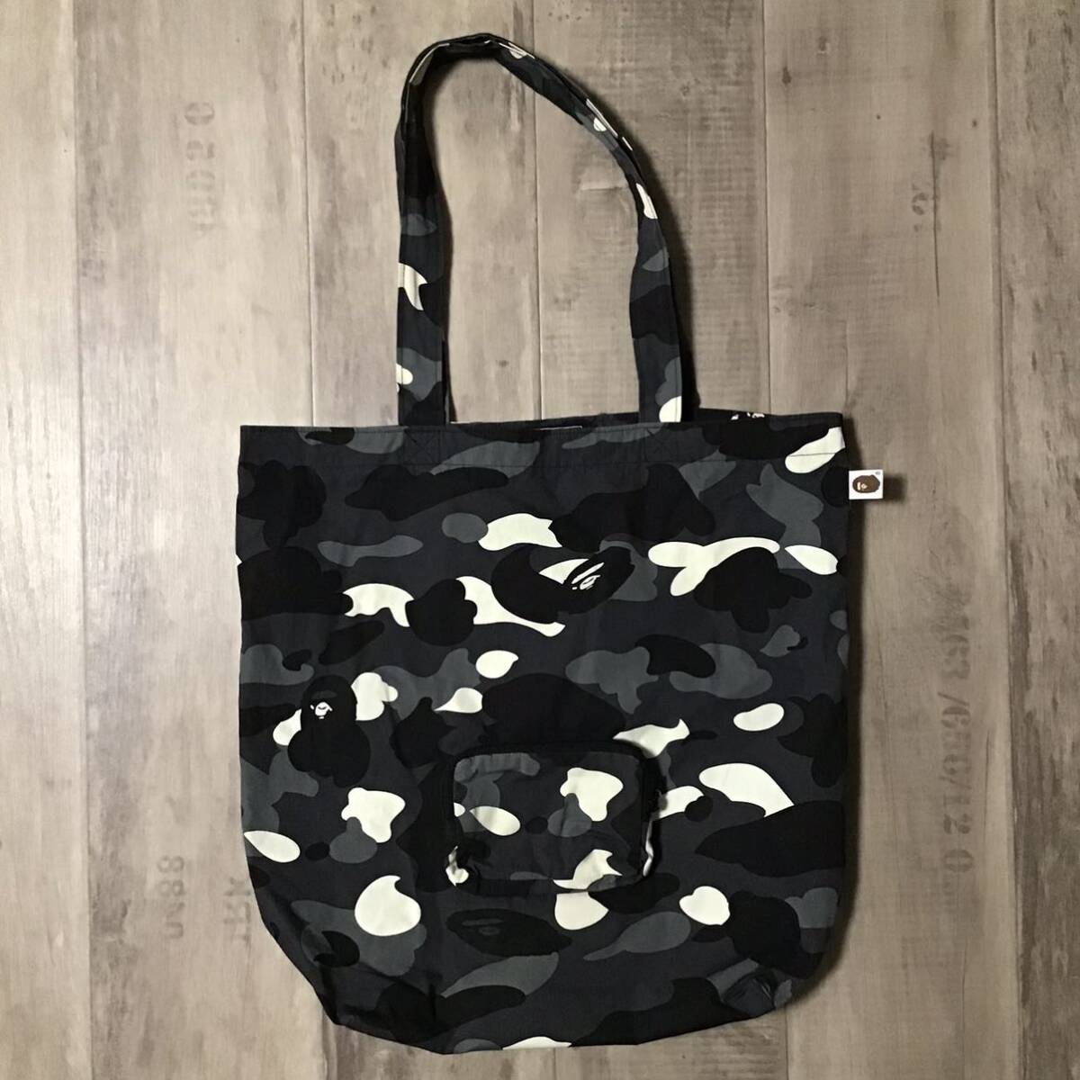 ★蓄光★ City camo ポケッタブル トートバッグ a bathing ape BAPE tote bag エイプ ベイプ アベイシングエイプ 迷彩 w25_画像2