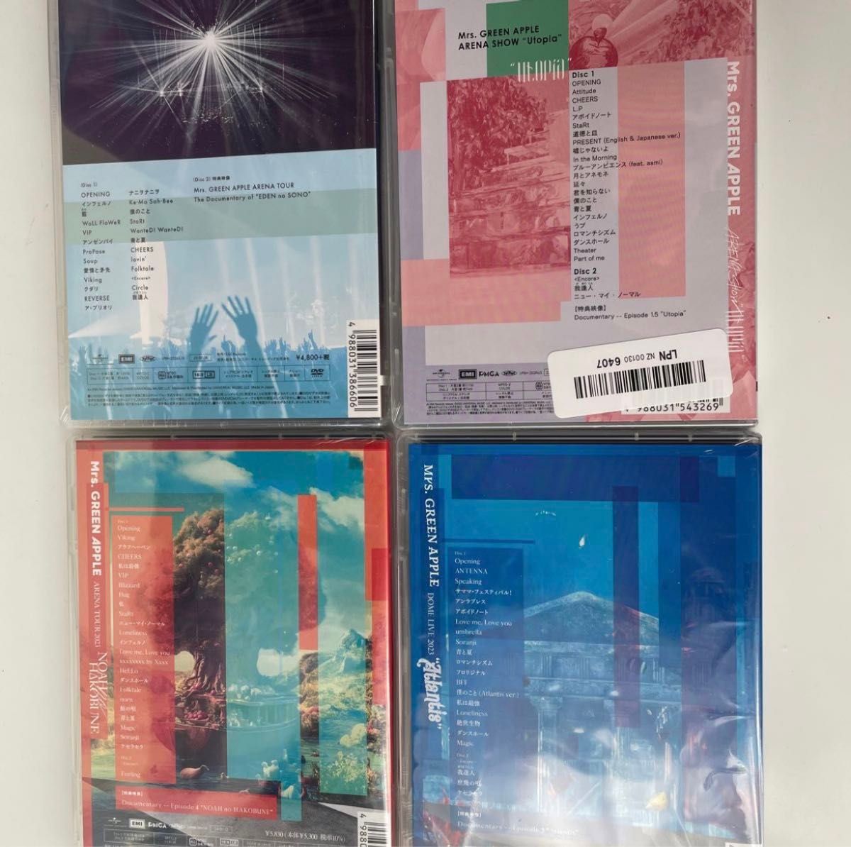 Mrs GREEN APPLE ライブ DVD 4本セット 新品未使用 未開封 通常 Mrs GREEN APPLE ライブ DVD 4本セット 新品未使用 未開封 通常