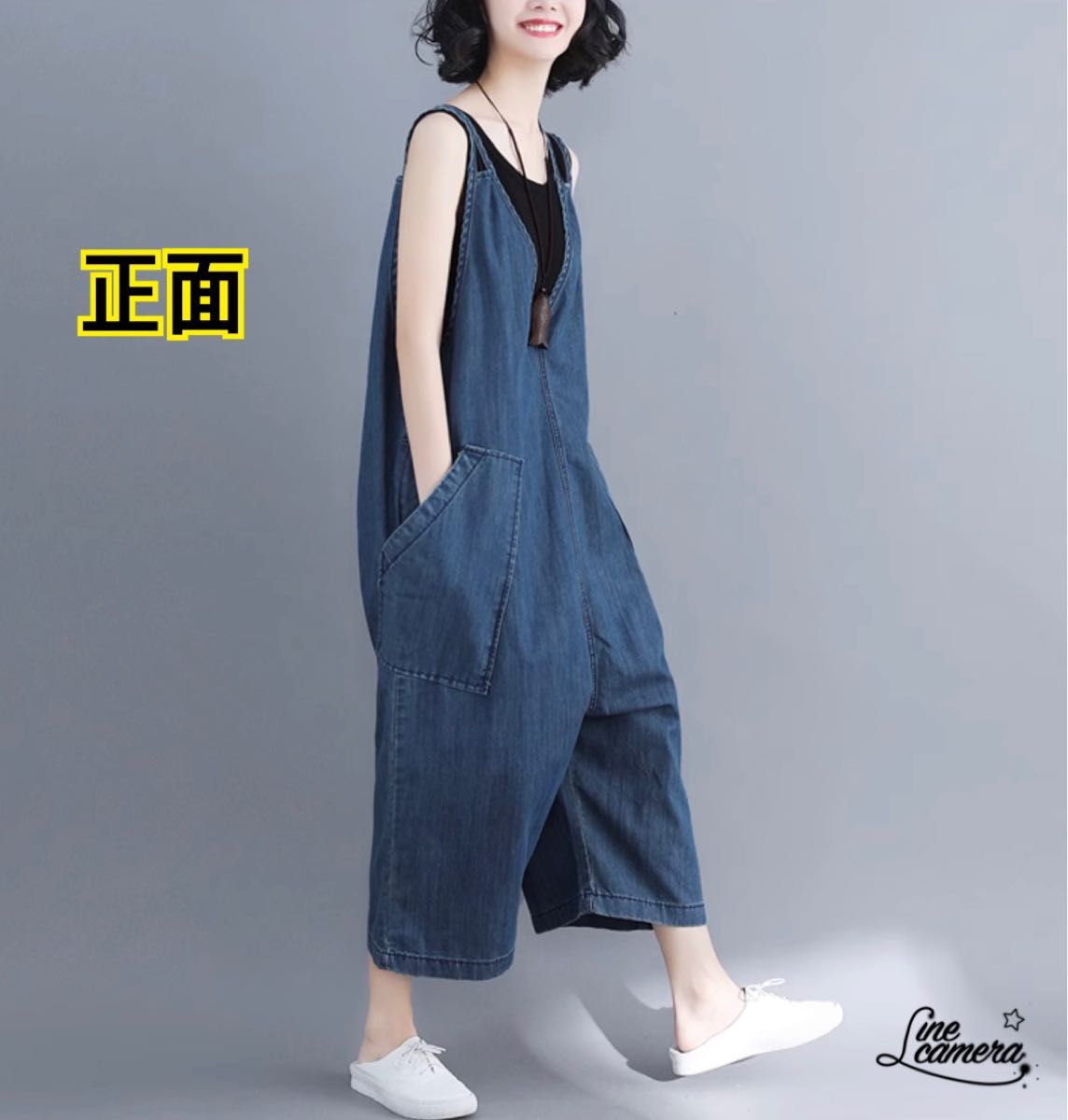 XL【新品】春夏　ゆったり　デニム　サロペット　オーバーオール　ゆったり