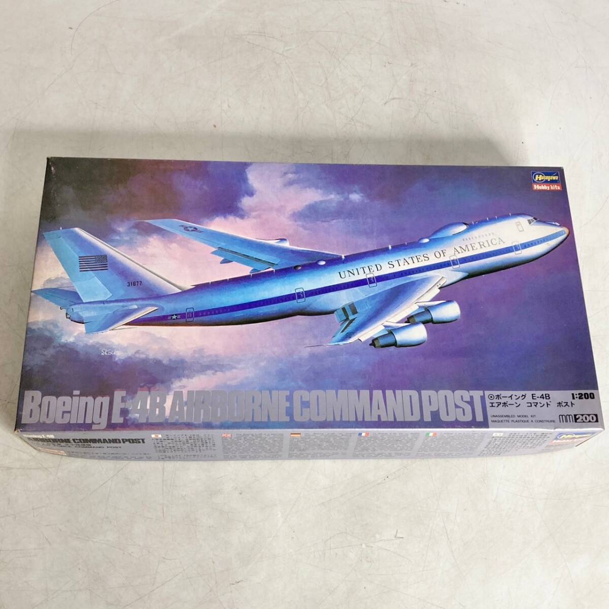  not yet constructed present condition goods plastic model Hasegawa Hasegawa Boeing E-4B AIRBORNE COMMAND POSTbo- wing Airborne commando post 1/200